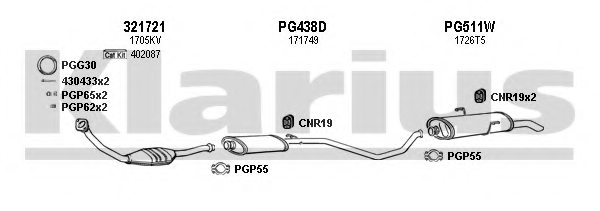 KLARIUS 630854U Exhaust System